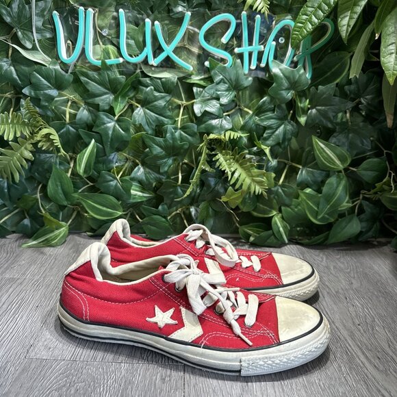 VTG Converse X John Varvatos Low Star Player Chili Red Brushed Leather Men 8 REA - Picture 1 of 10